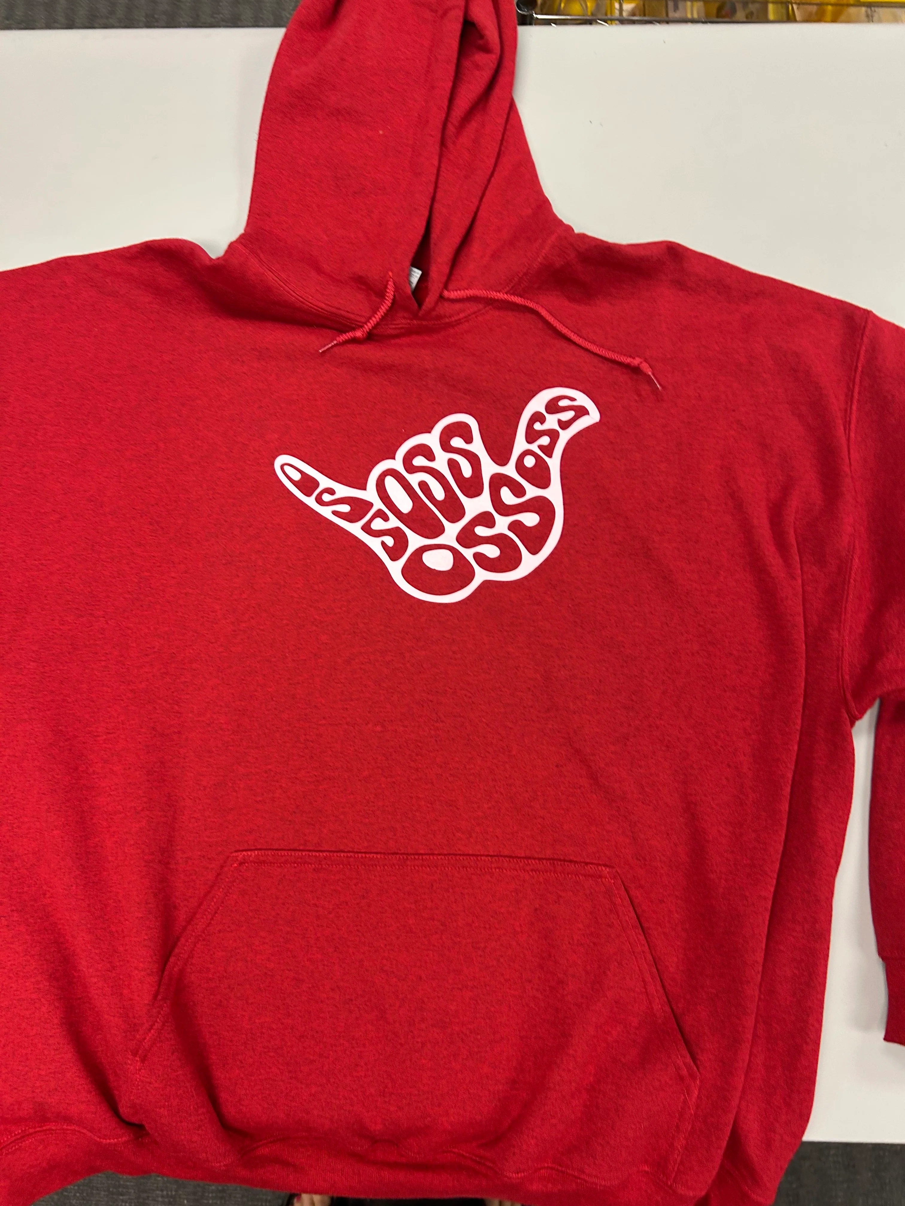 OSS Red Heather Hoodie - Image 2